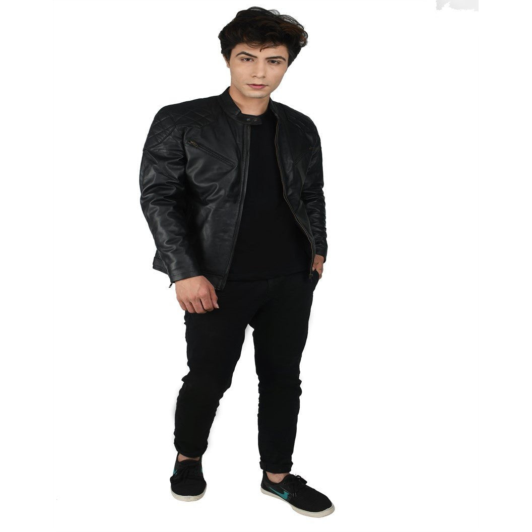 Taj Signature David Black Leather Jacket