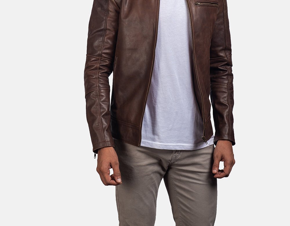 Taj Signature Dean Leather Biker Jacket Leather Jacket