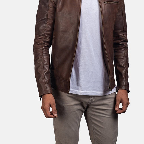 Taj Signature Dean Leather Biker Jacket Leather Jacket