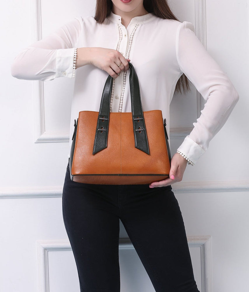 Taj Signature Dual-Tone Elegance Leather Purse
