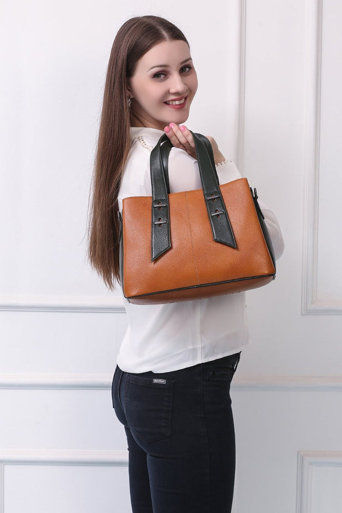 Taj Signature Dual-Tone Elegance Leather Purse