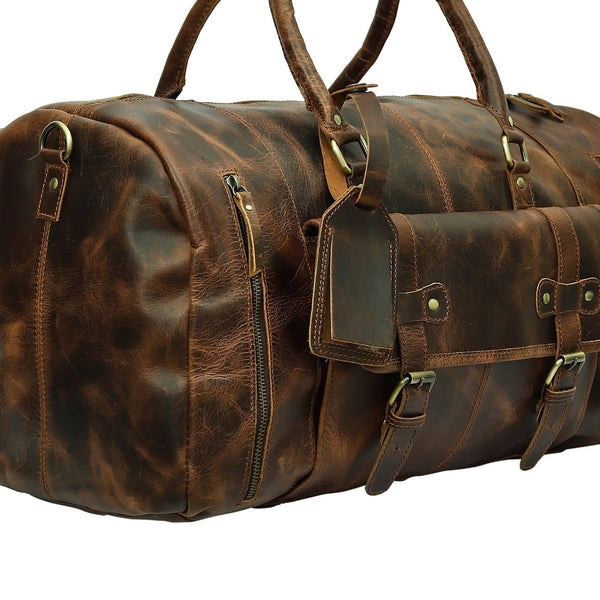 Taj Signature Duffle Crunch Leather Bag