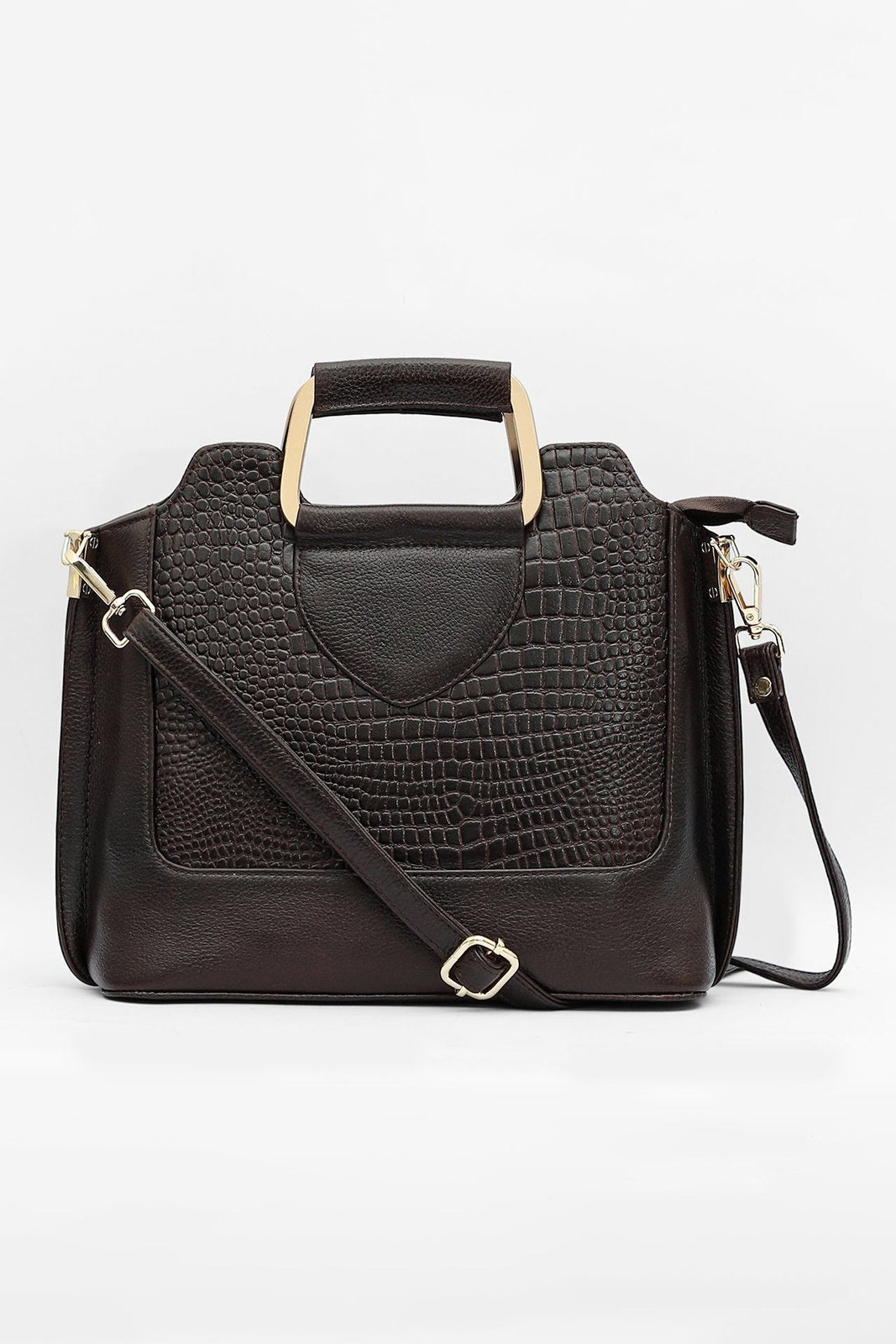 Taj Signature Eleanor Box Leather Purse