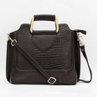 Taj Signature Eleanor Box Leather Purse