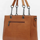Taj Signature Elegant Leather Handbag with Chain Handles