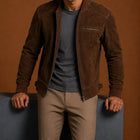 Taj Signature Formal Suede Bomber Jacket