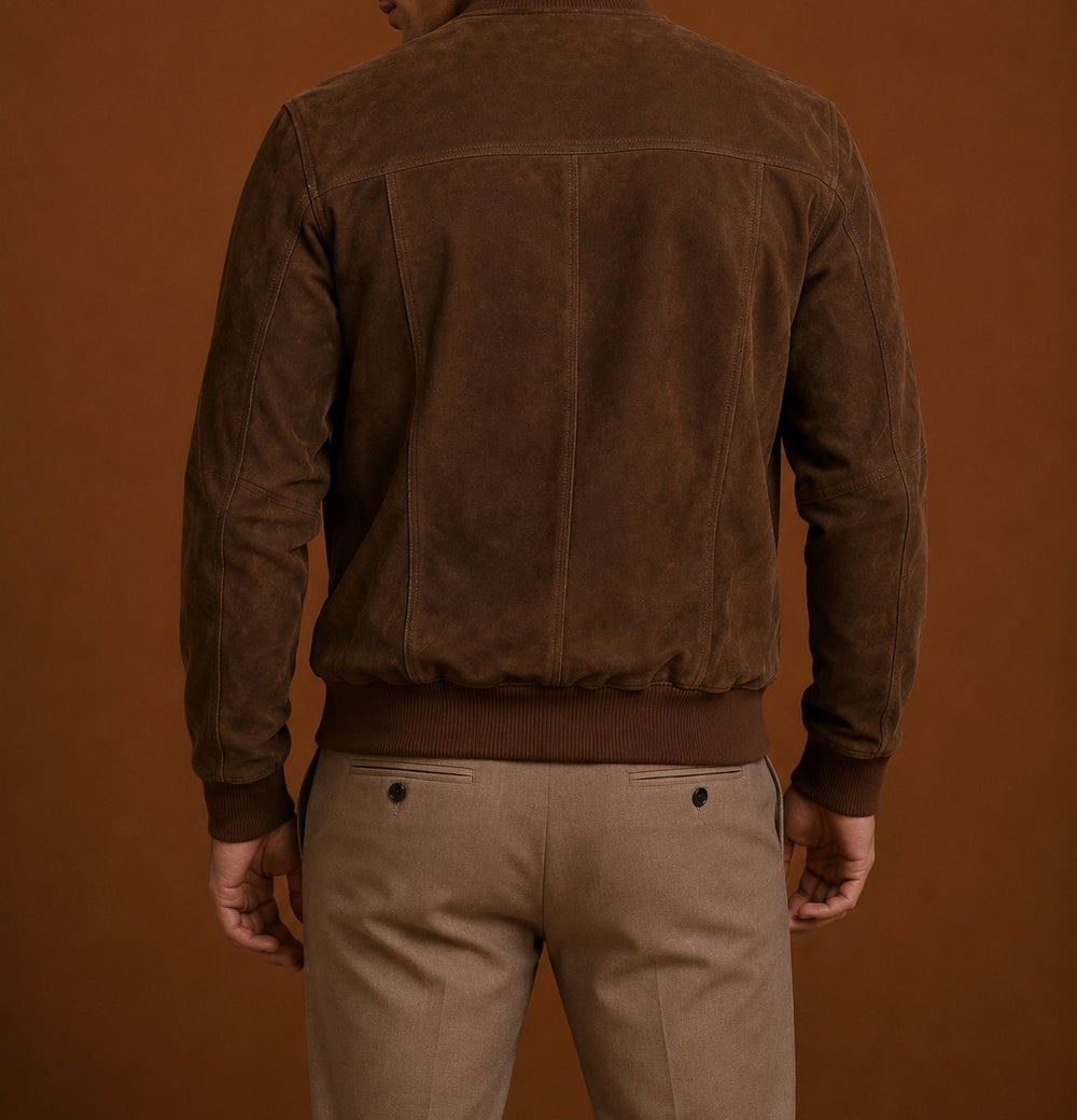 Taj Signature Formal Suede Bomber Jacket