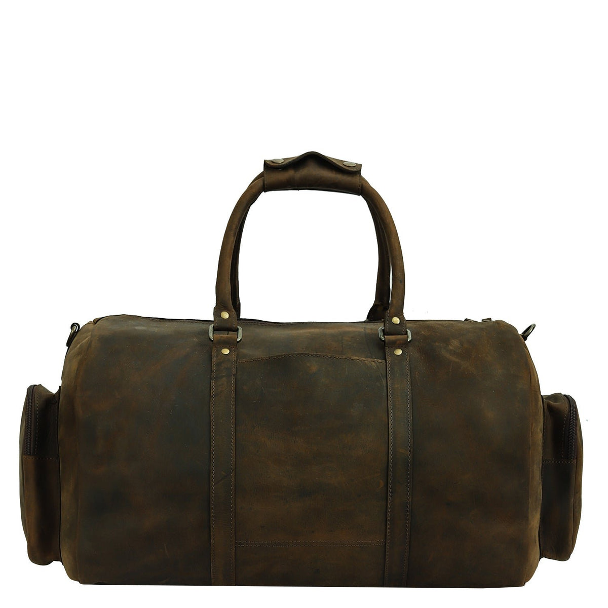 Taj Signature Handcrafted Crunch Leather Duffle Bag
