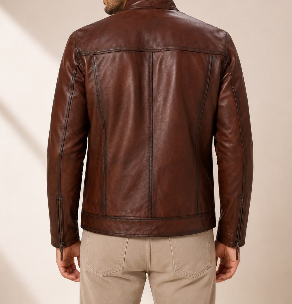 Taj Signature Hudson Leather Jacket Biker