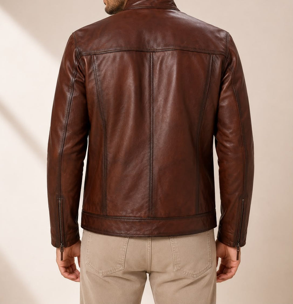 Taj Signature Hudson Leather Jacket Biker