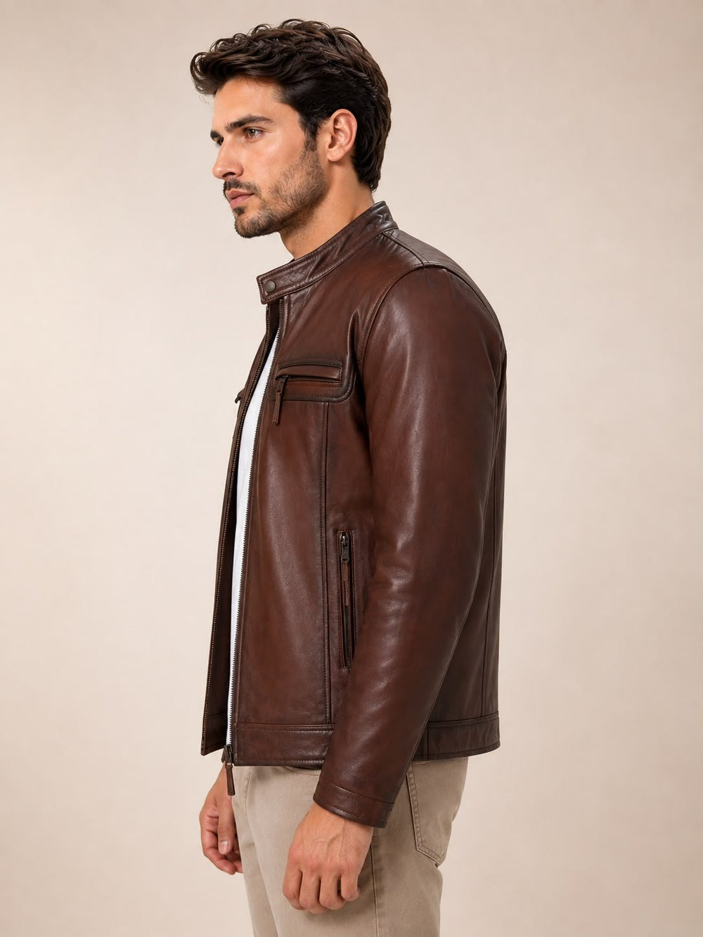 Taj Signature Hudson Leather Jacket Biker