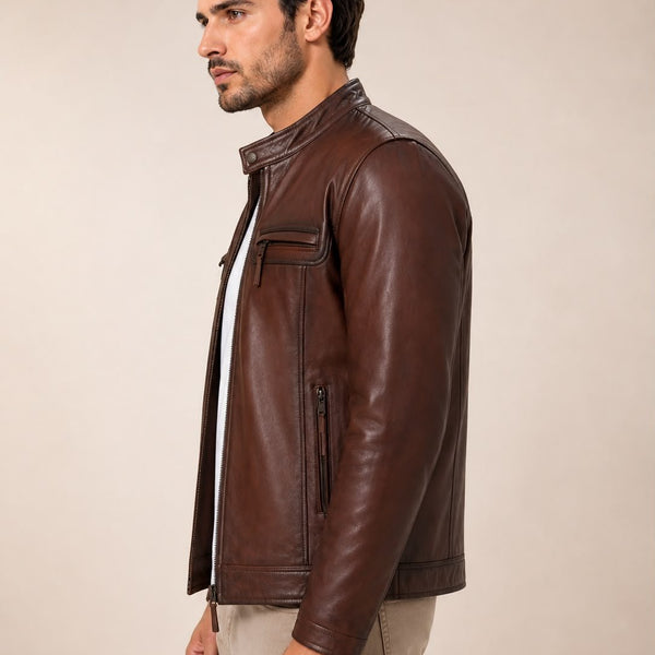 Taj Signature Hudson Leather Jacket Biker