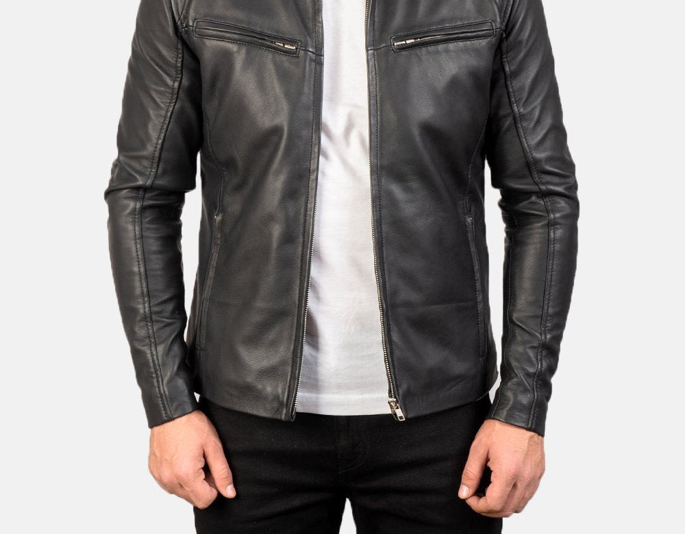 Taj Signature Ionic Leather Jacket Biker
