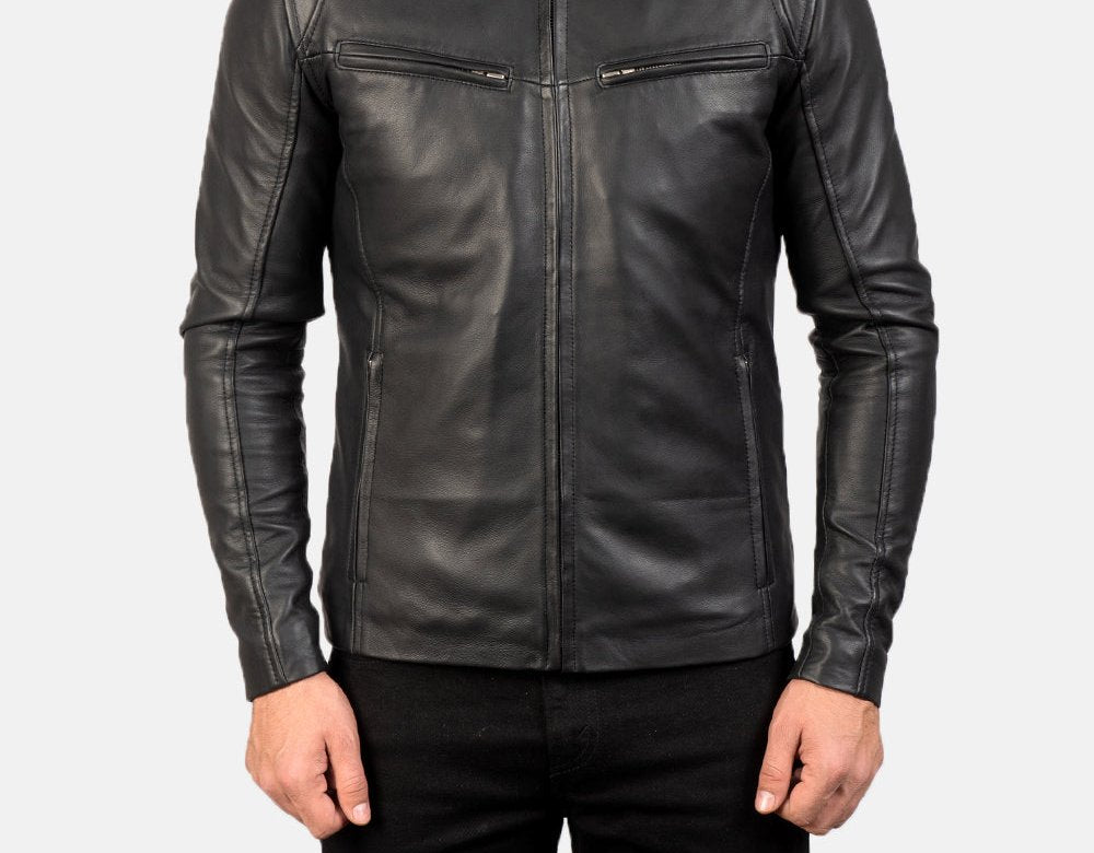 Taj Signature Ionic Leather Jacket Biker