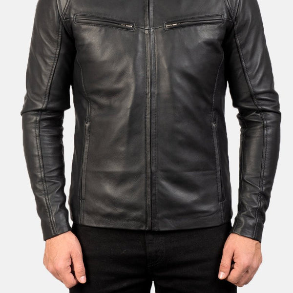 Taj Signature Ionic Leather Jacket Biker