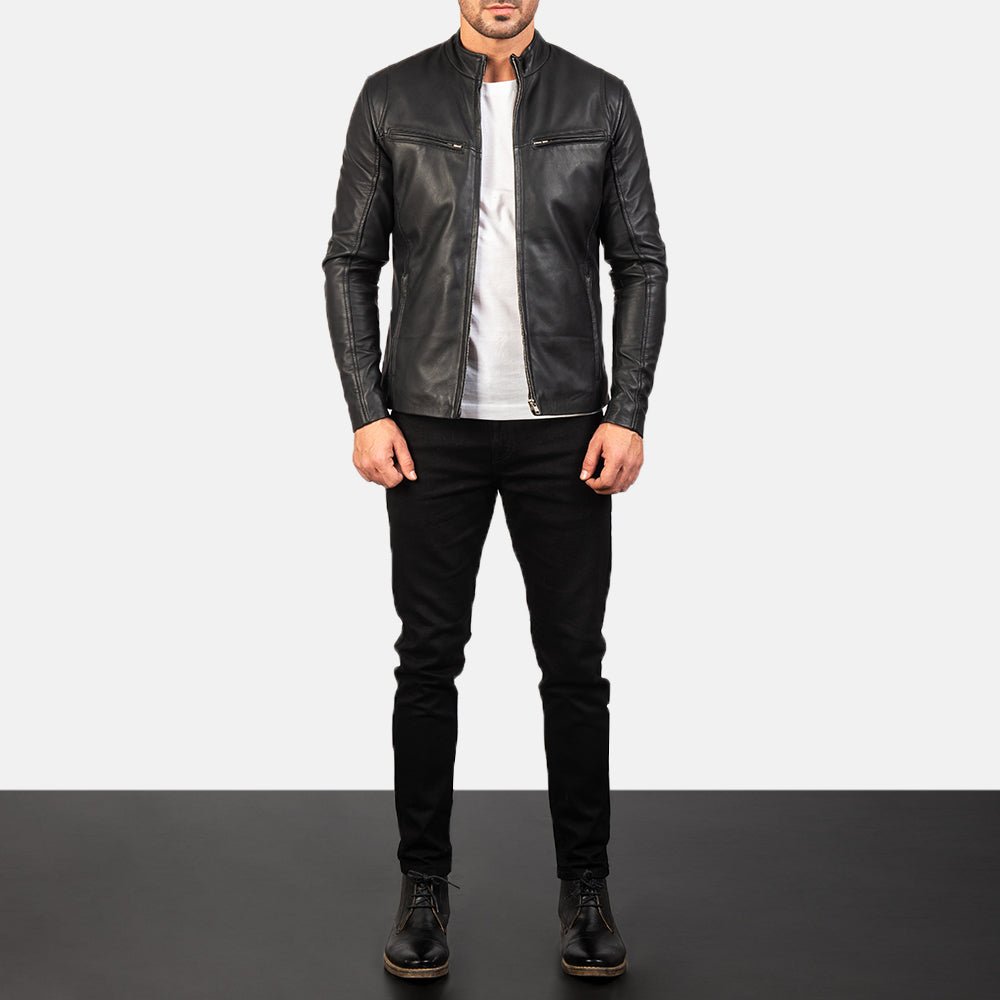 Taj Signature Ionic Leather Jacket Biker