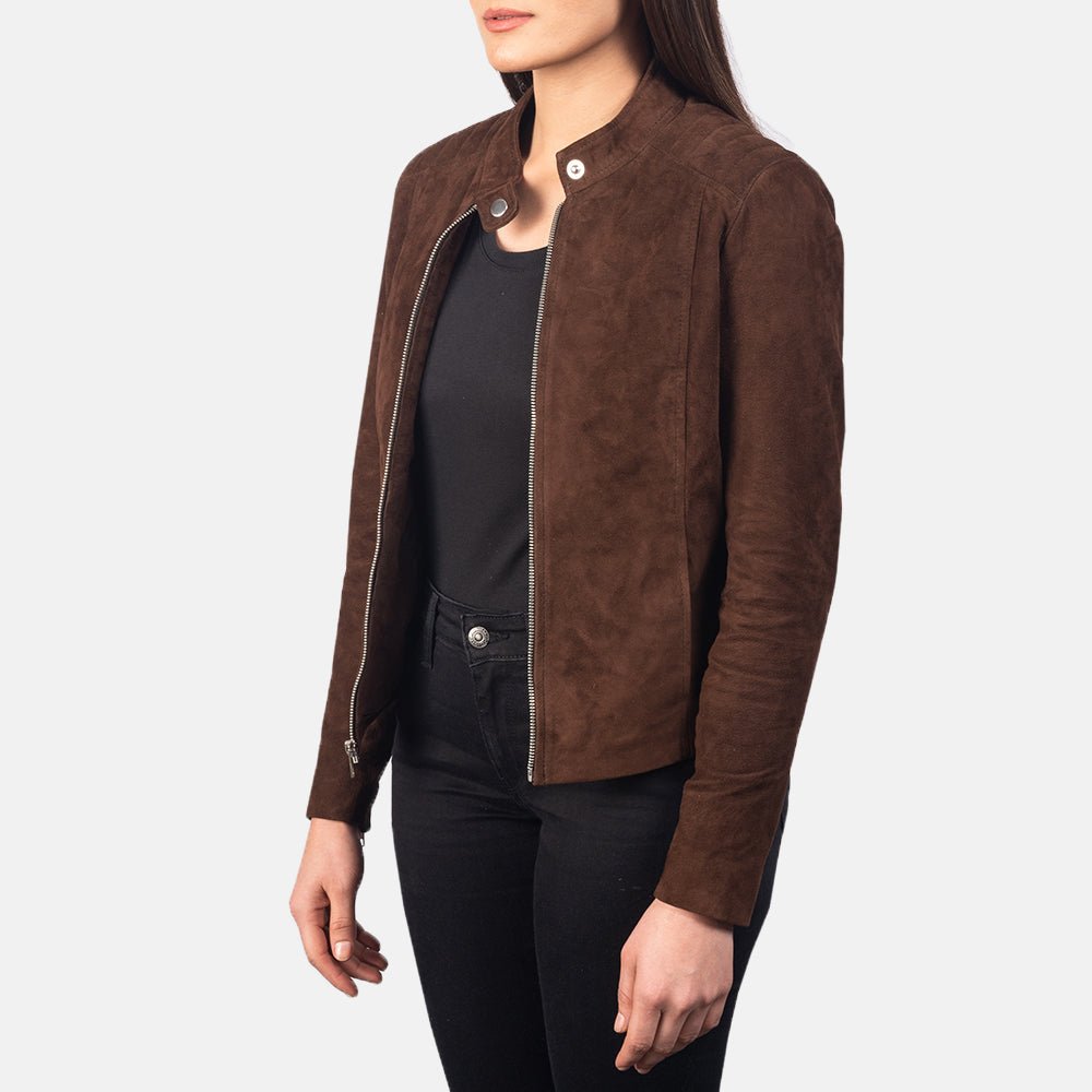 Taj Signature Kelsee Suede Biker Jacket Leather Jacket