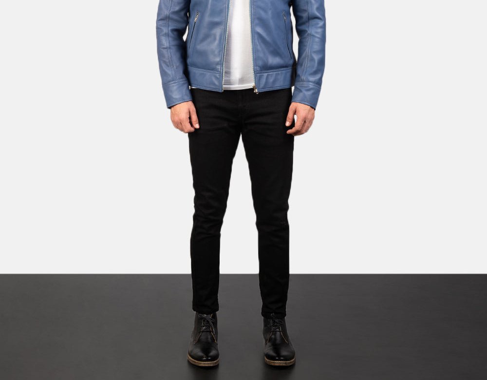 Taj Signature Lavendard Leather Biker Jacket Leather Jacket