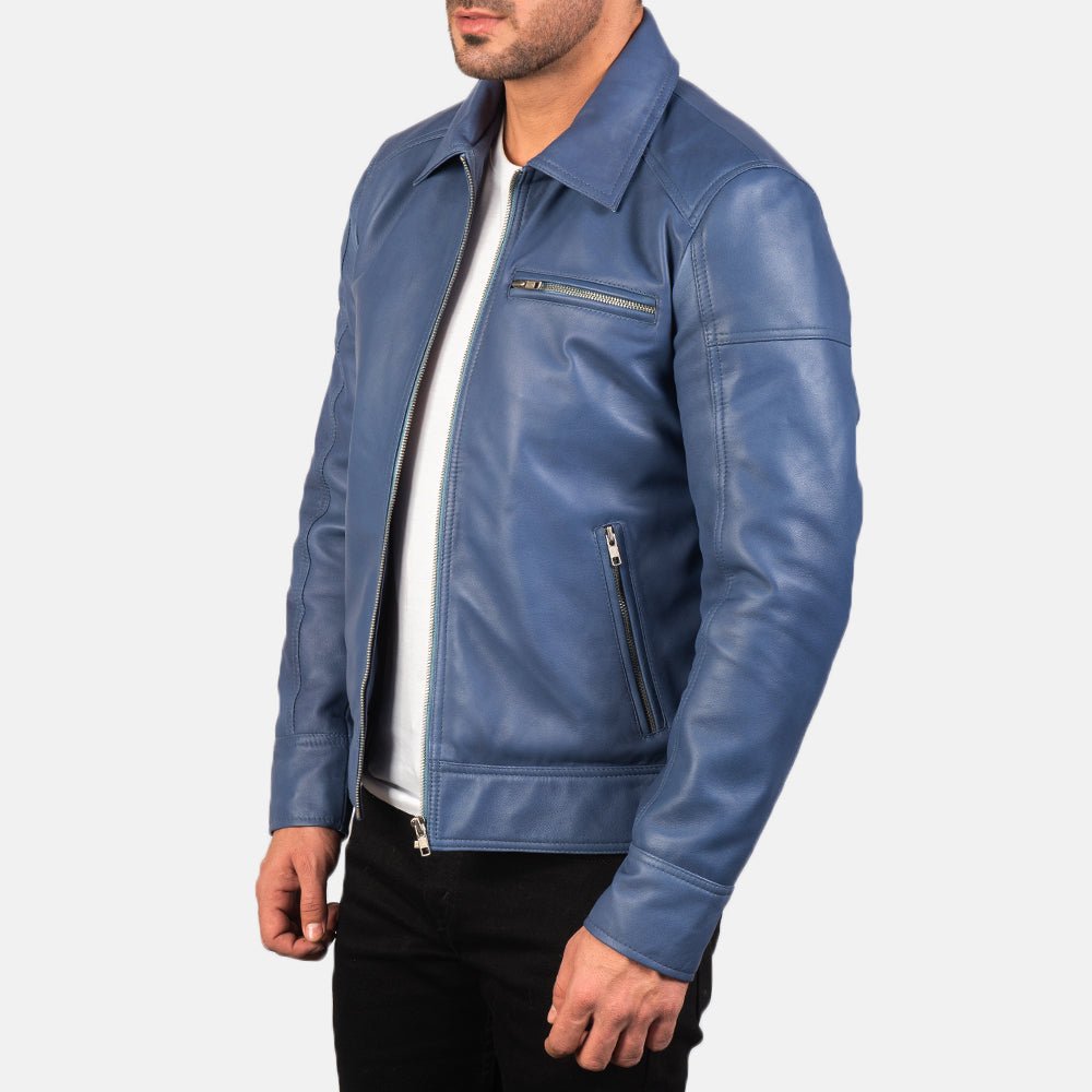 Taj Signature Lavendard Leather Biker Jacket Leather Jacket