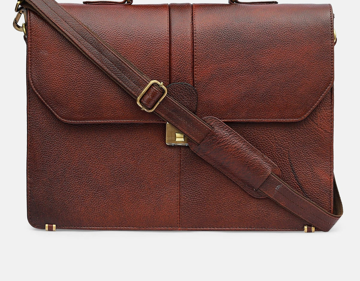 Taj Signature Laveri Leather Messenger Bag