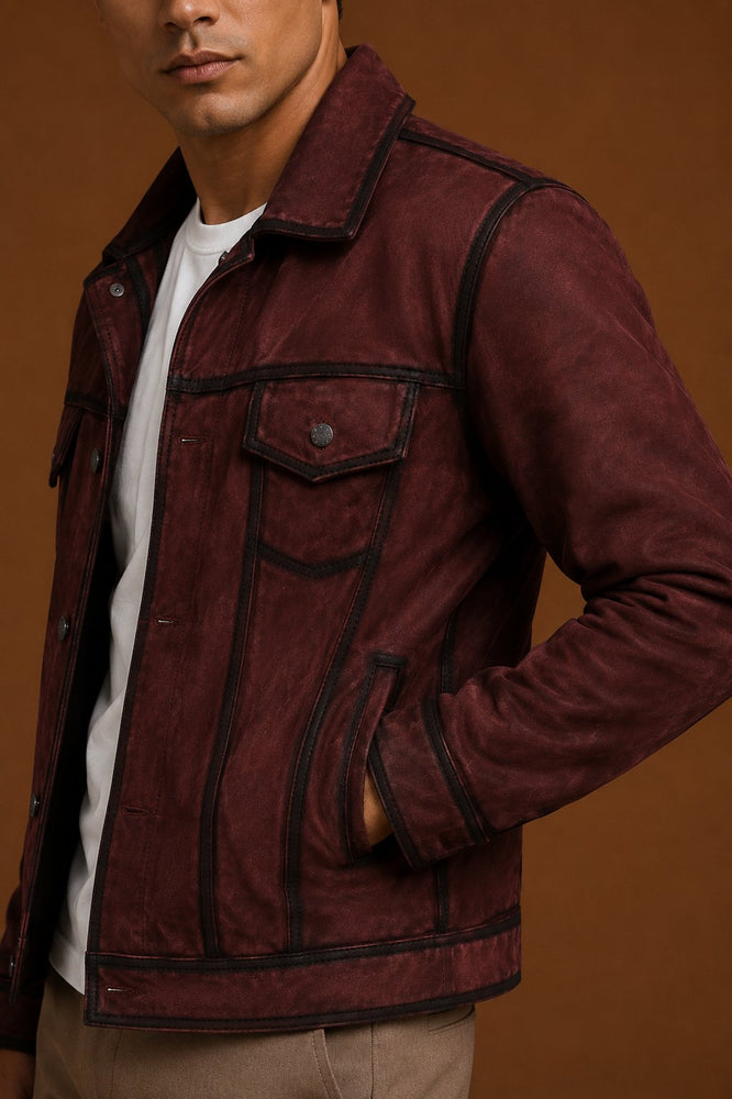 Taj Signature Lives Suede Leather Biker Jacket Leather Jacket