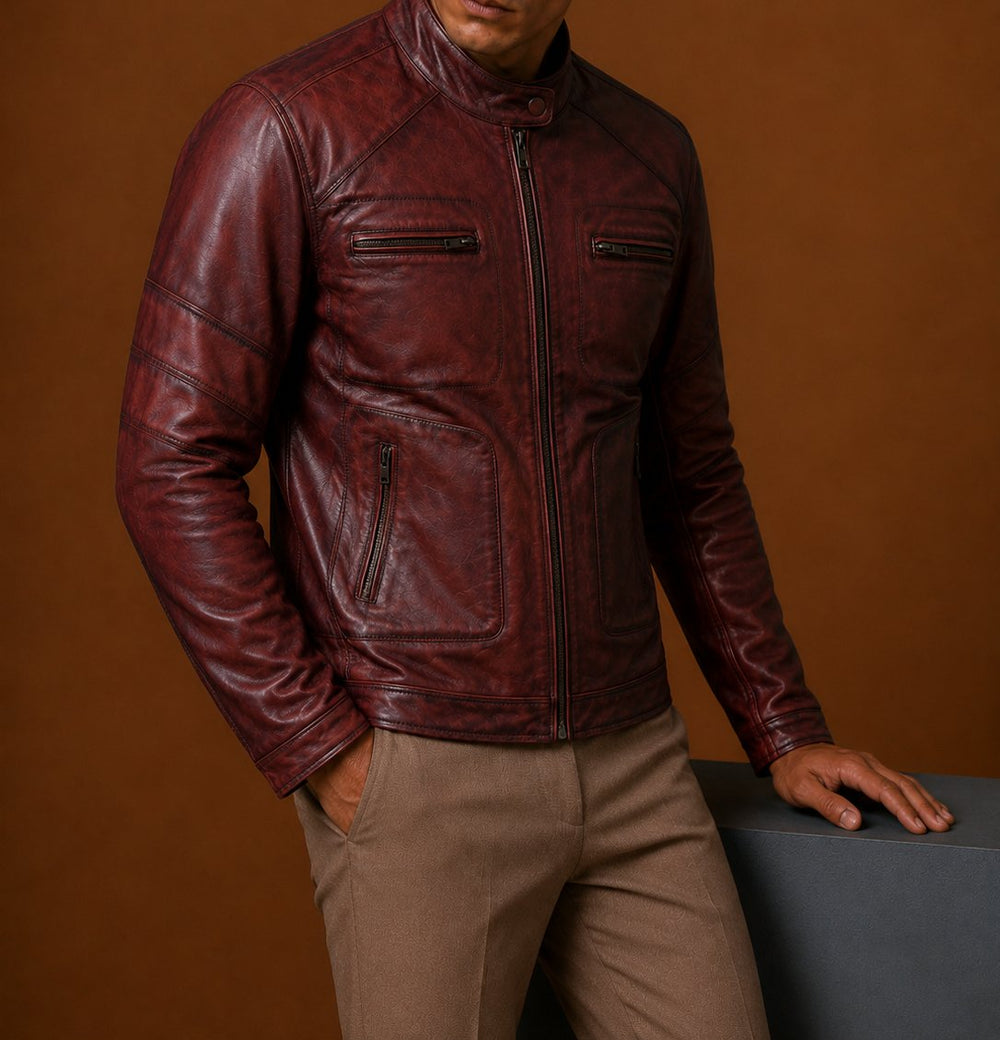 Taj Signature Malan Leather Jacket Biker