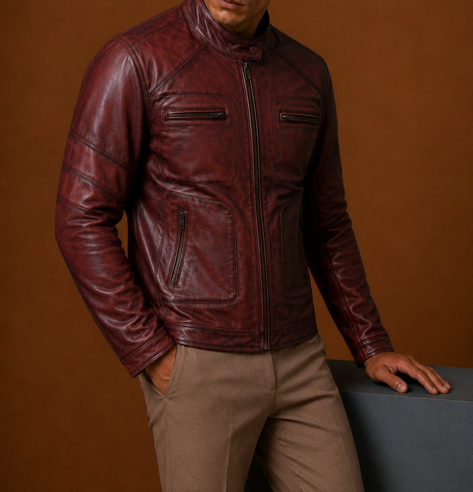 Taj Signature Malan Leather Jacket Biker