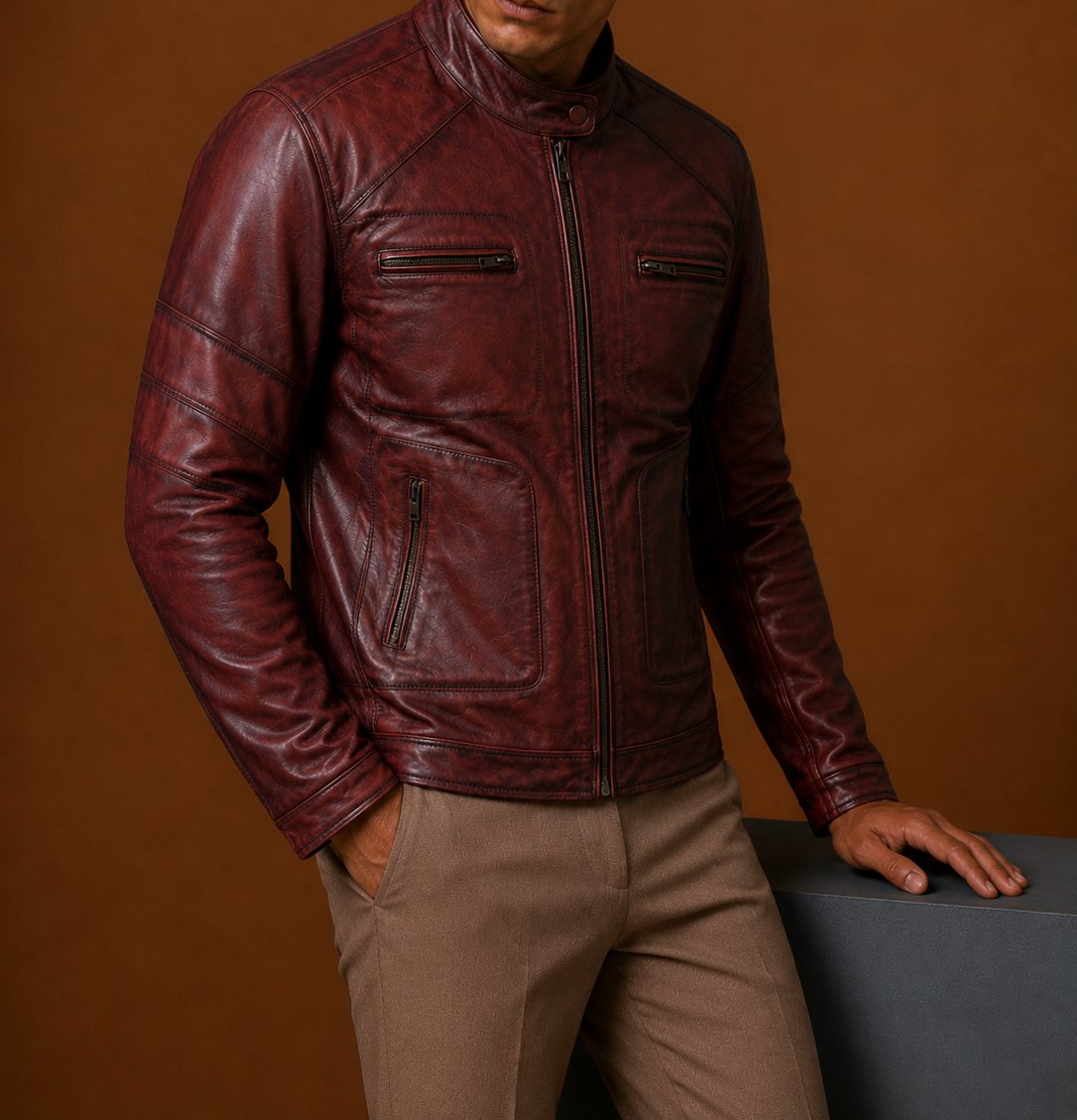 Taj Signature Malan Leather Jacket Biker