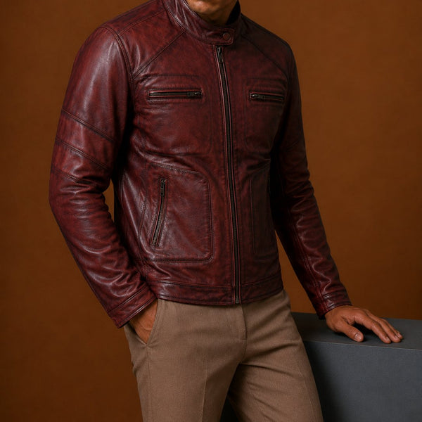 Taj Signature Malan Leather Jacket Biker