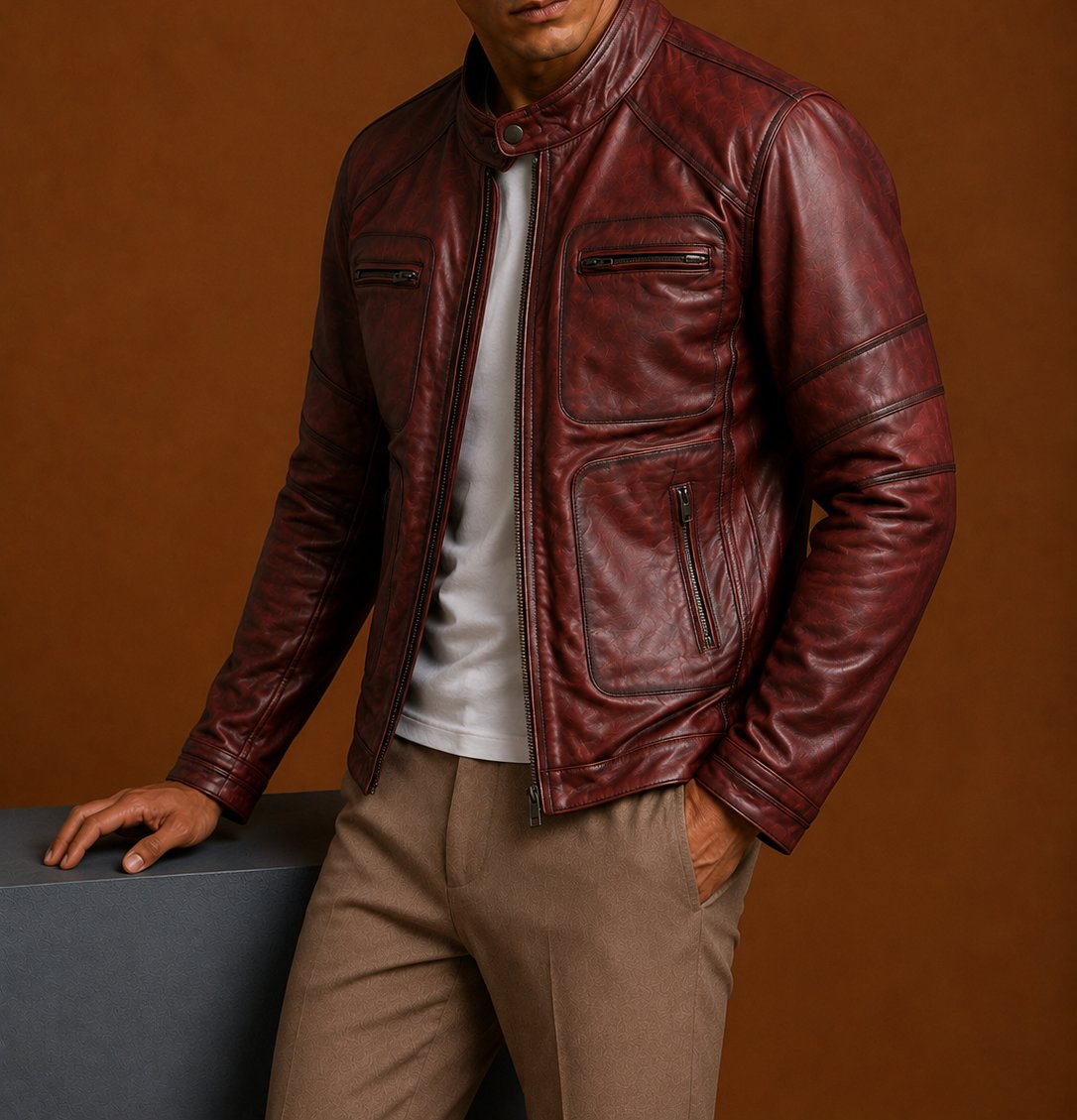 Taj Signature Malan Leather Jacket Biker