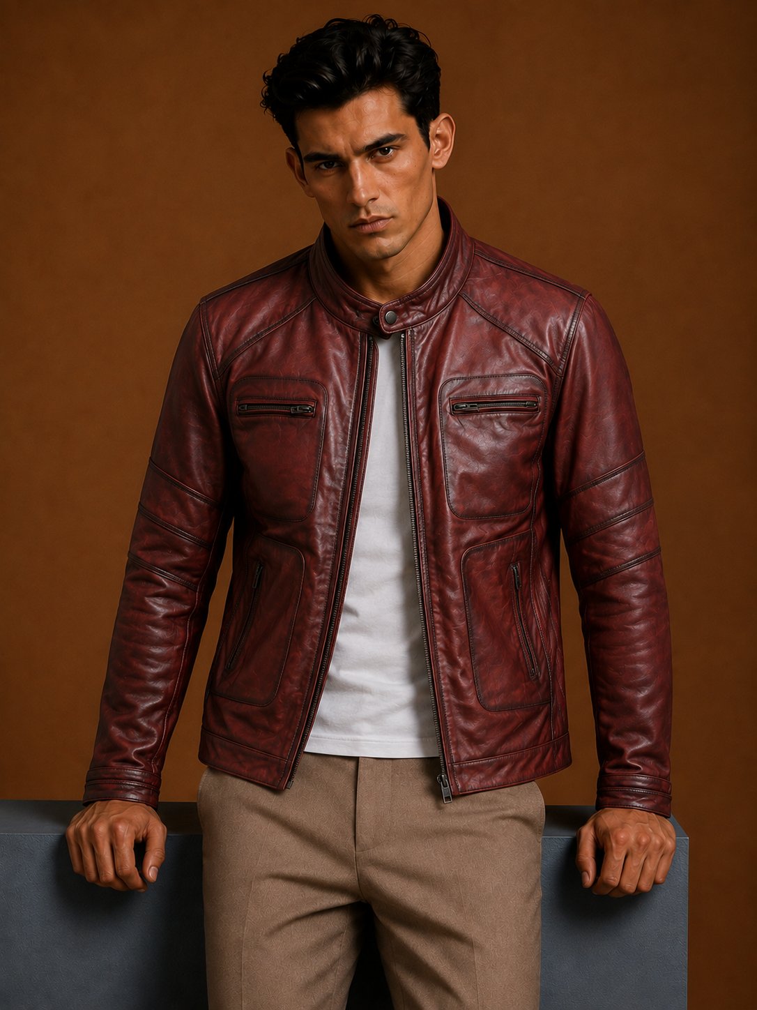 Taj Signature Malan Leather Jacket Biker