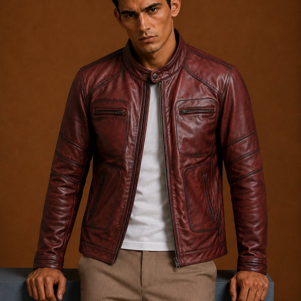 Taj Signature Malan Leather Jacket Biker