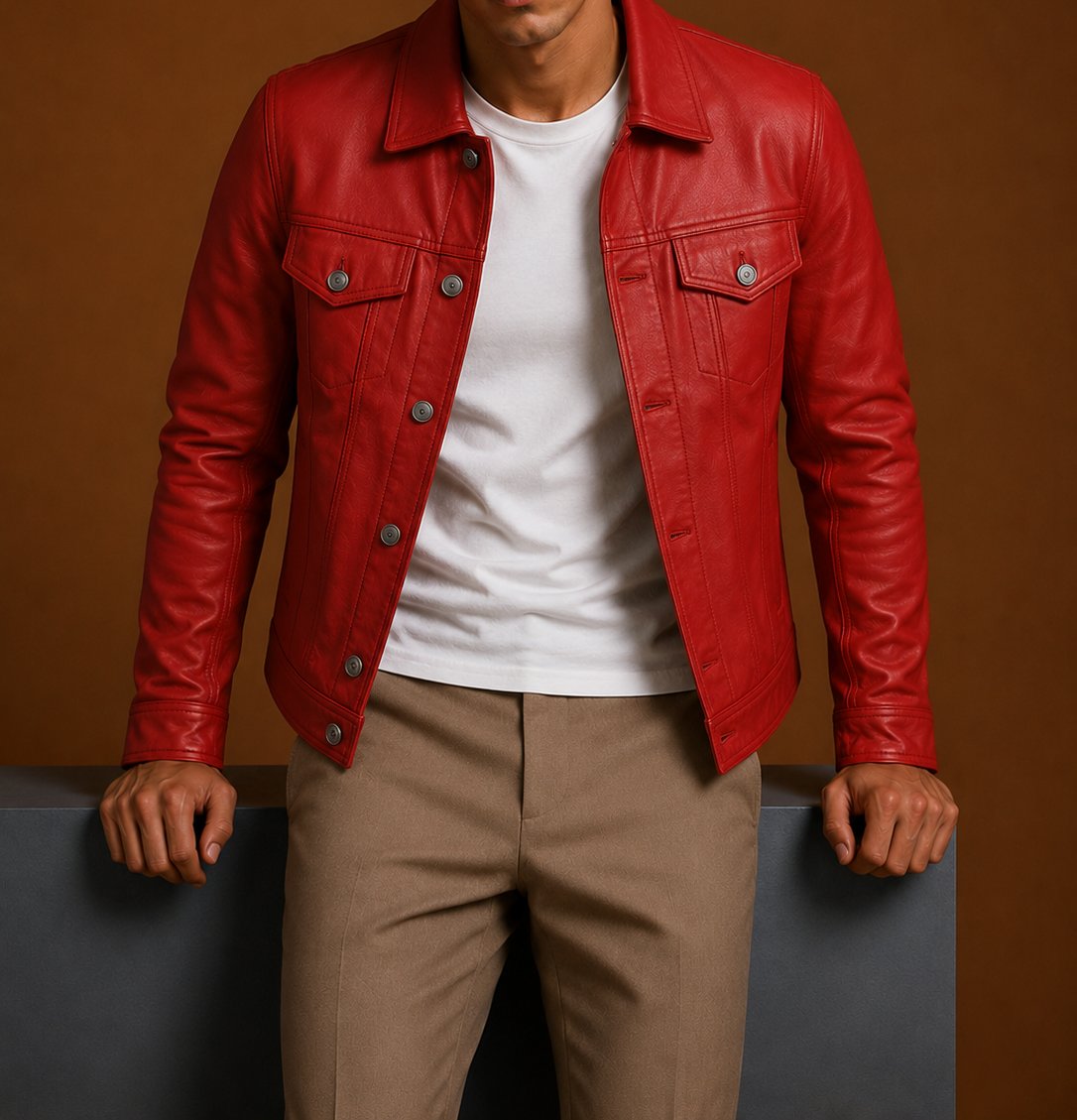 Taj Signature Mauritius Leather Biker Jacket Leather Jacket