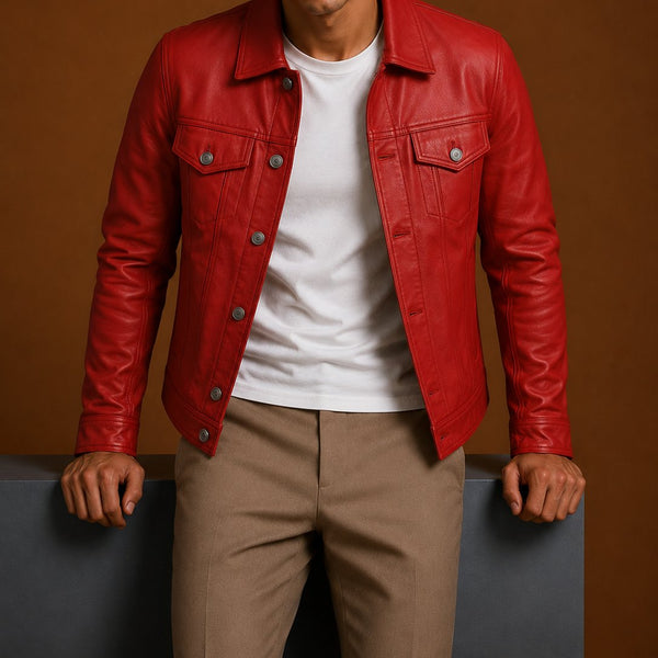 Taj Signature Mauritius Leather Biker Jacket Leather Jacket