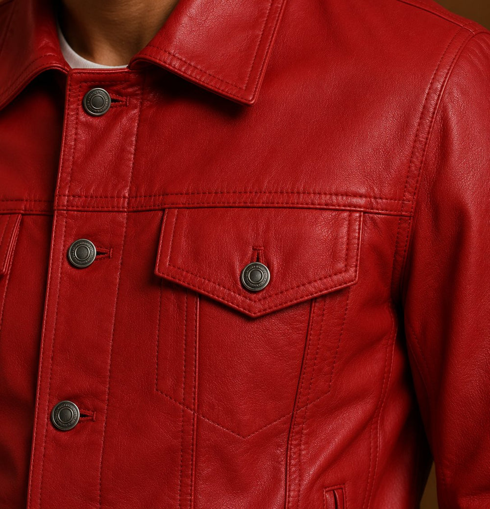 Taj Signature Mauritius Leather Biker Jacket Leather Jacket