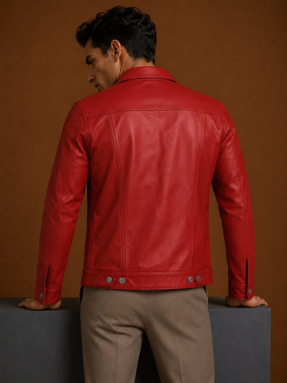Taj Signature Mauritius Leather Biker Jacket Leather Jacket