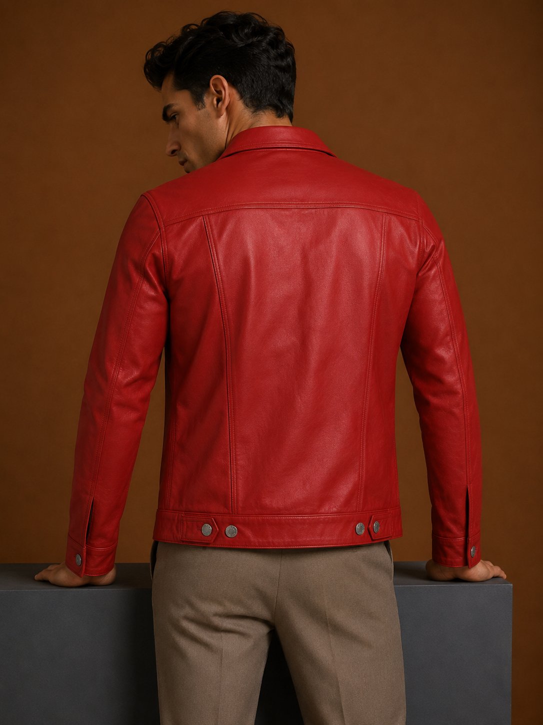 Taj Signature Mauritius Leather Biker Jacket Leather Jacket