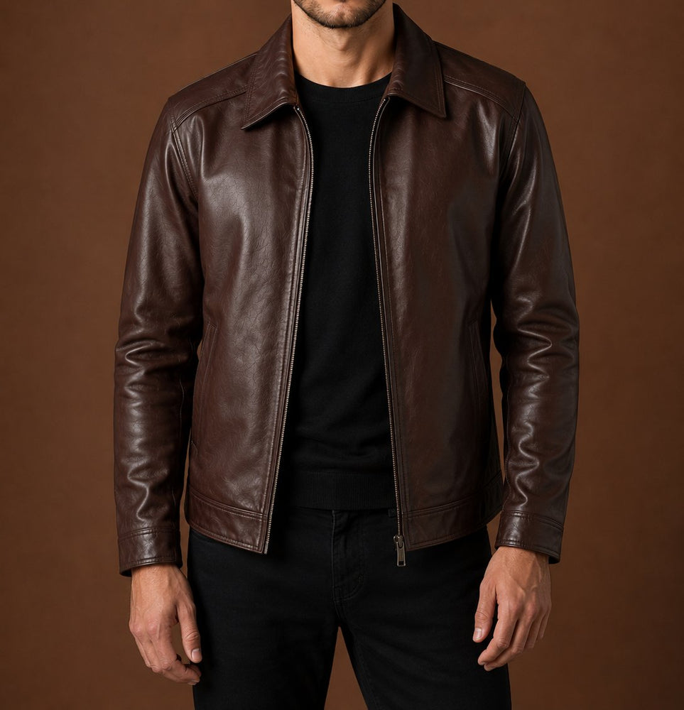 Taj Signature Oxford Classic Leather Jacket Biker