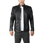Taj Signature PAMTION BLACK JACKET Biker Leather Jacket