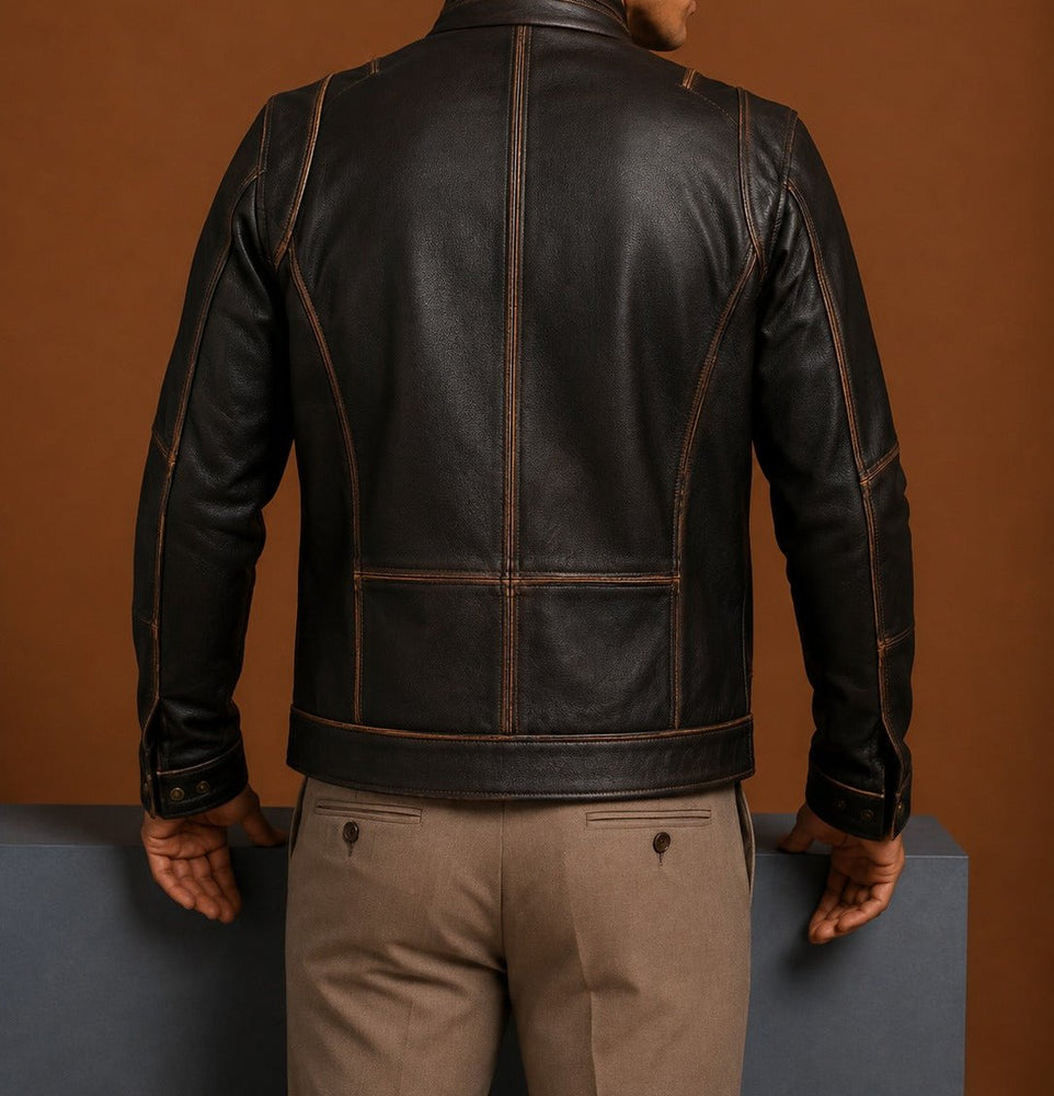Taj Signature Pandom Rubbuf Leather Jacket