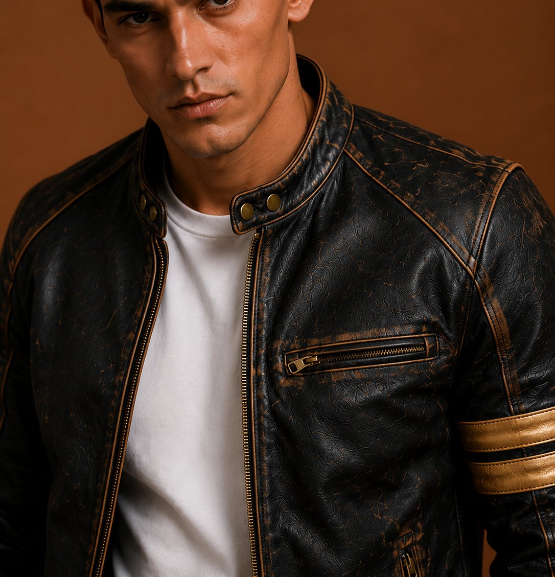 Taj Signature Raden Vintage Biker Jacket Leather Jacket