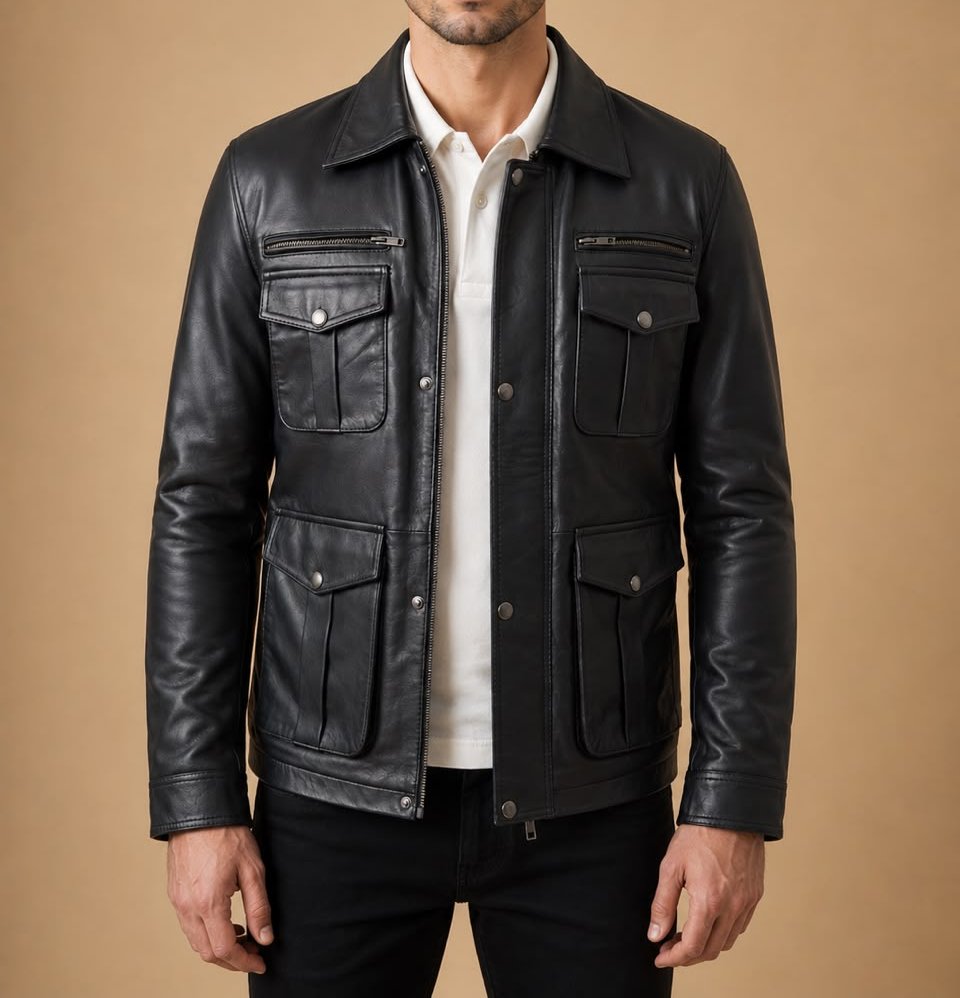 Taj Signature Ranger Leather Jacket Biker