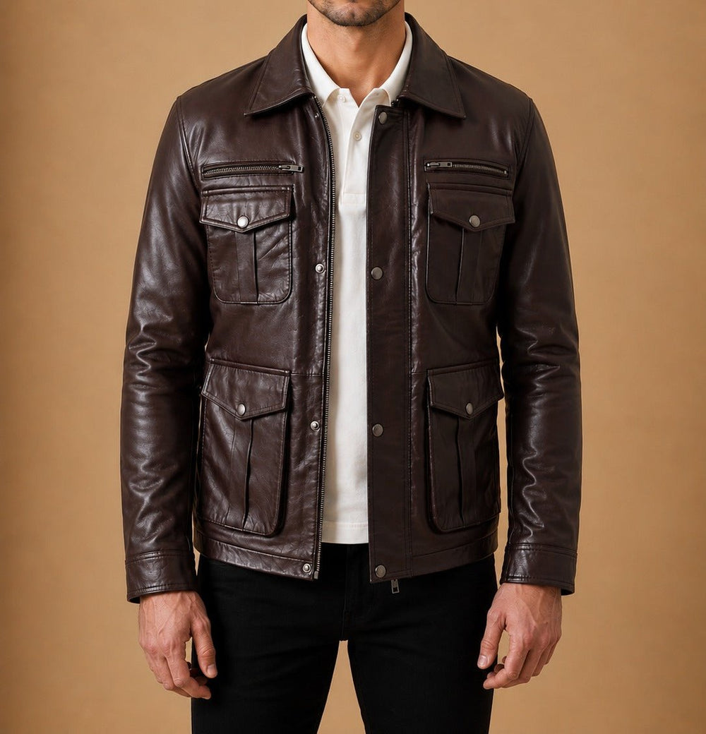 Taj Signature Ranger Leather Jacket Biker