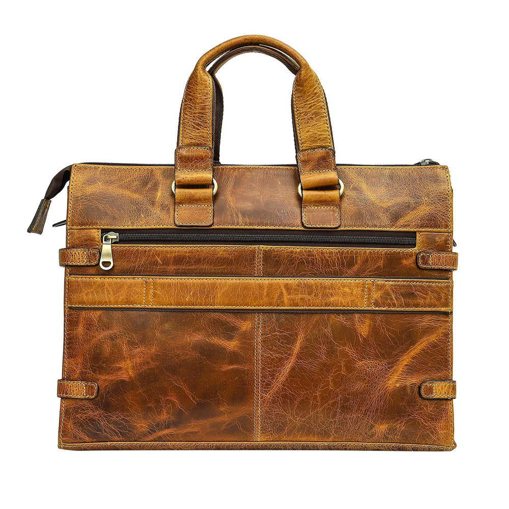 Taj Signature Remon 4 Buckle Crunch Leather Bag Leather Jacket