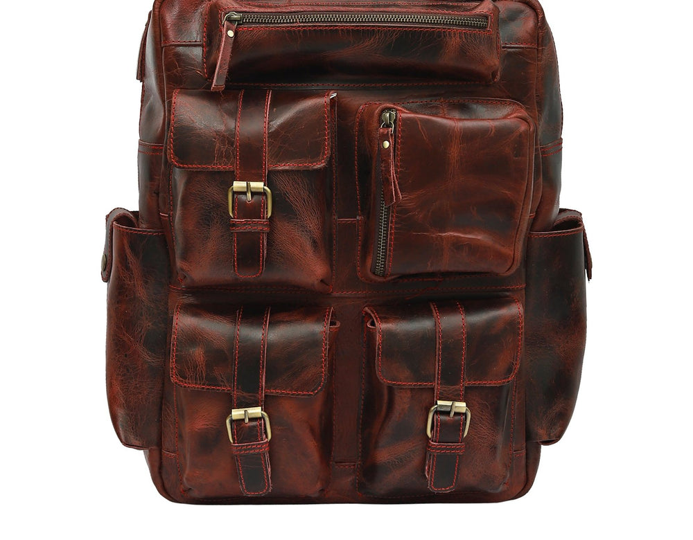 Taj Signature Rexo Crunch Leather Backpack