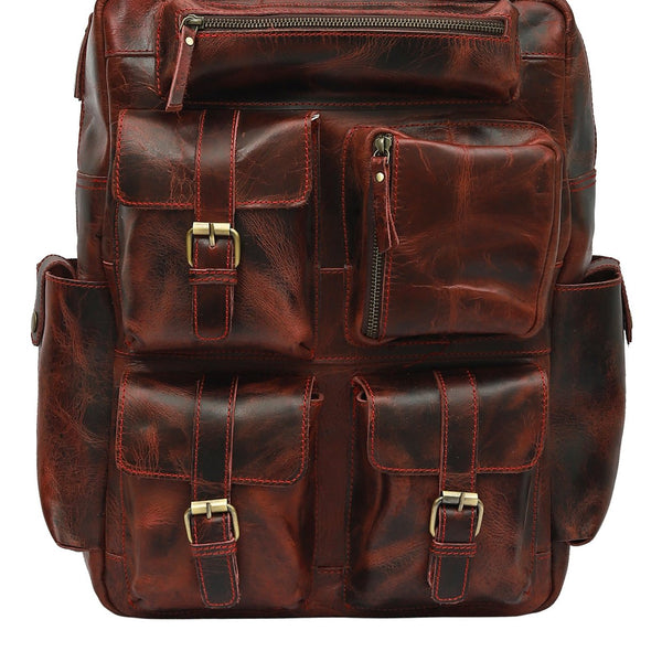 Taj Signature Rexo Crunch Leather Backpack