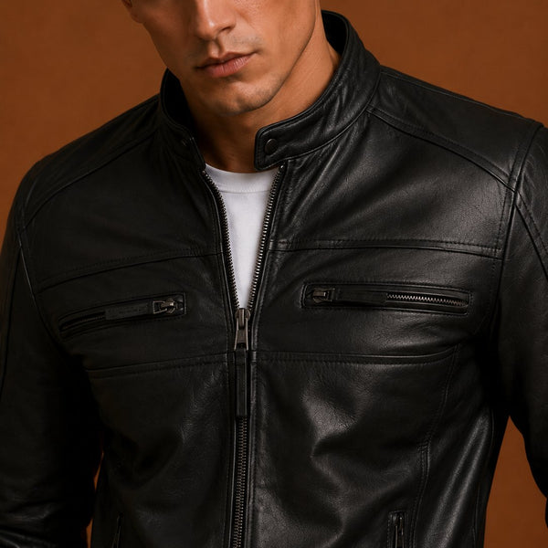 Taj Signature Rider Leather Biker Jacket Leather Jacket