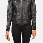 Taj Signature Roslyn Hooded Leather Bomber Jacket