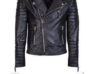 Taj Signature RUFI BIKER BLACK JACKET Leather Jacket