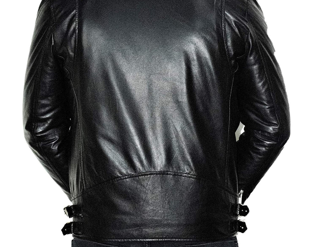 Taj Signature RUFI BIKER BLACK JACKET Leather Jacket